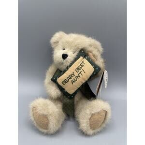 Boyds Bears Beary Best Aunt Plush Bear w Pillow 9” w Tag